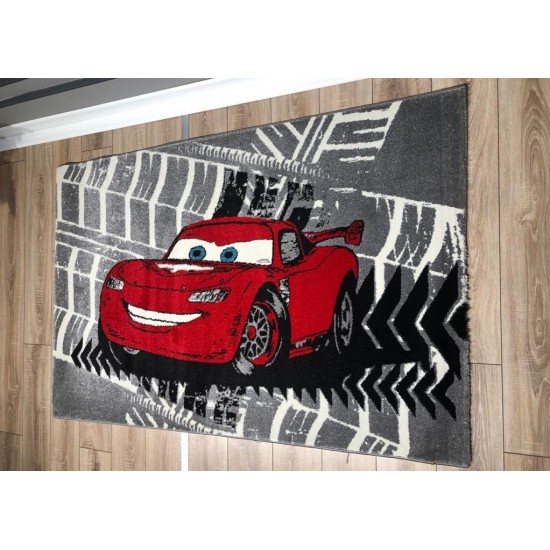 Eko Kids Çocuk Halısı Cars desenli 120x180 gri-kırmızı