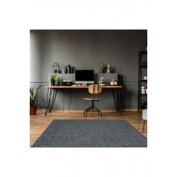 Antrasit Gri Renk Hasır Dokulu Modern Kilim Brooklyn-brk01