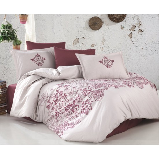 Ranforce Nevresim Takımı Çift Kişilik Mandora V2 Gülkurusu