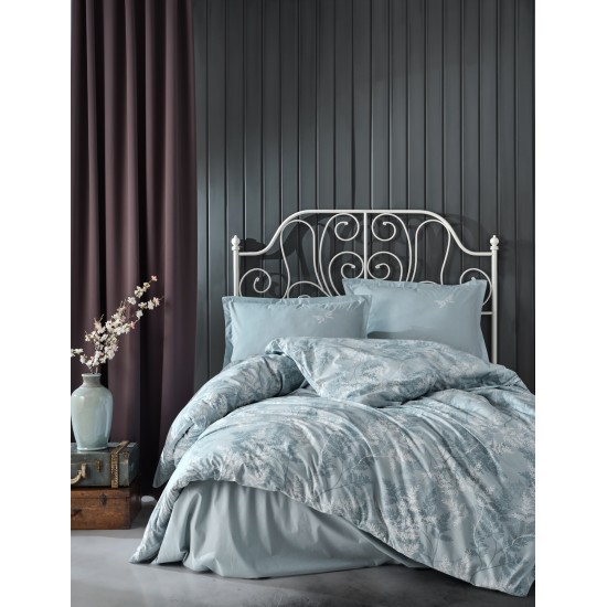 Ranforce Nevresim Takımı Çift Kişilik Natur V1 Turkuaz