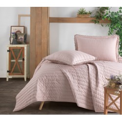 Ranforce Yatak Örtüsü Tek Kişilik Pedra V3 Pudra